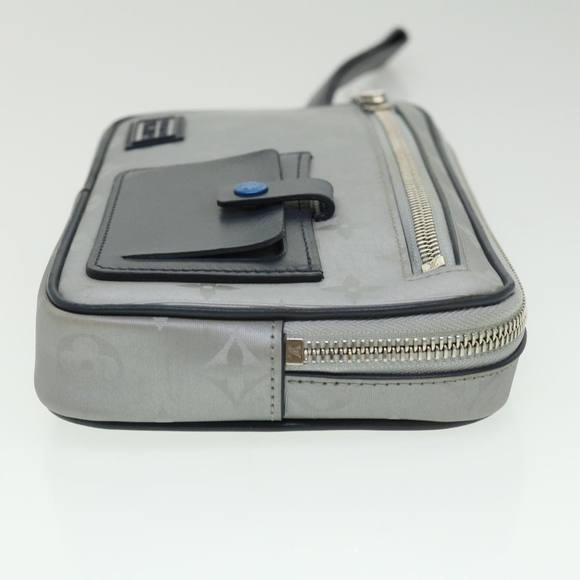 LOUIS VUITTON Monogram satellite alpha Clutch Bag Silver M44171 LV Auth 32344A - Picture 5 of 16